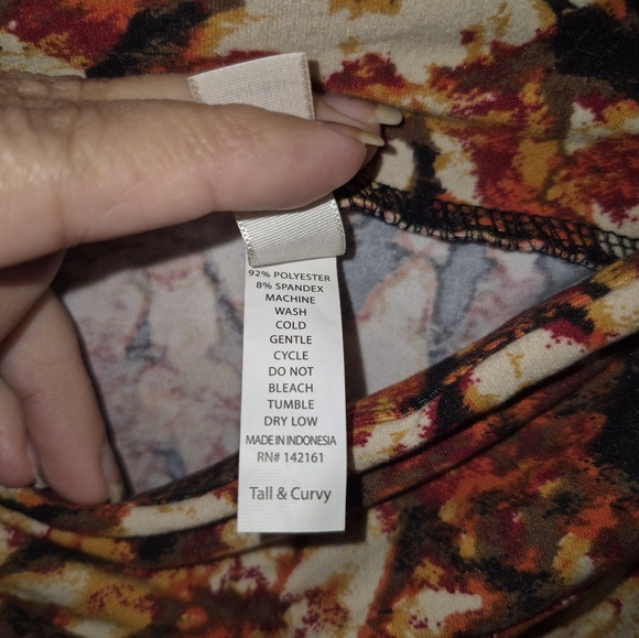 LuLaRoe TC Autumn Hues Tye Dye Leggings - Picture 4 of 5